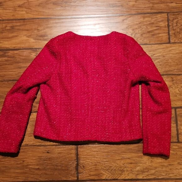 Romeo & Juliet Couture women's medium red zippered and snap front blazer… - Picture 4 of 7